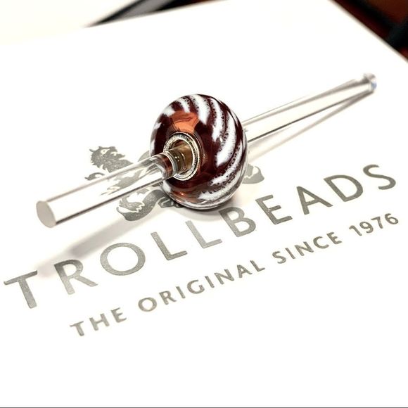 TROLLBEADS Fur Animal / Brown Zebra - Picture 2 of 2